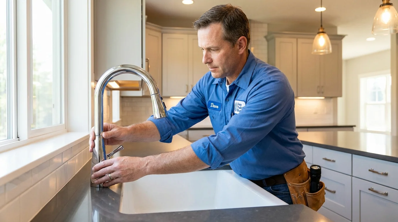 Kitchen faucet installation by Johns Plumbing LLC in Avon Park