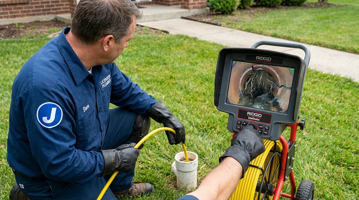 Sewer camera inspection being performed by Johns Plumbing LLC in Avon Park